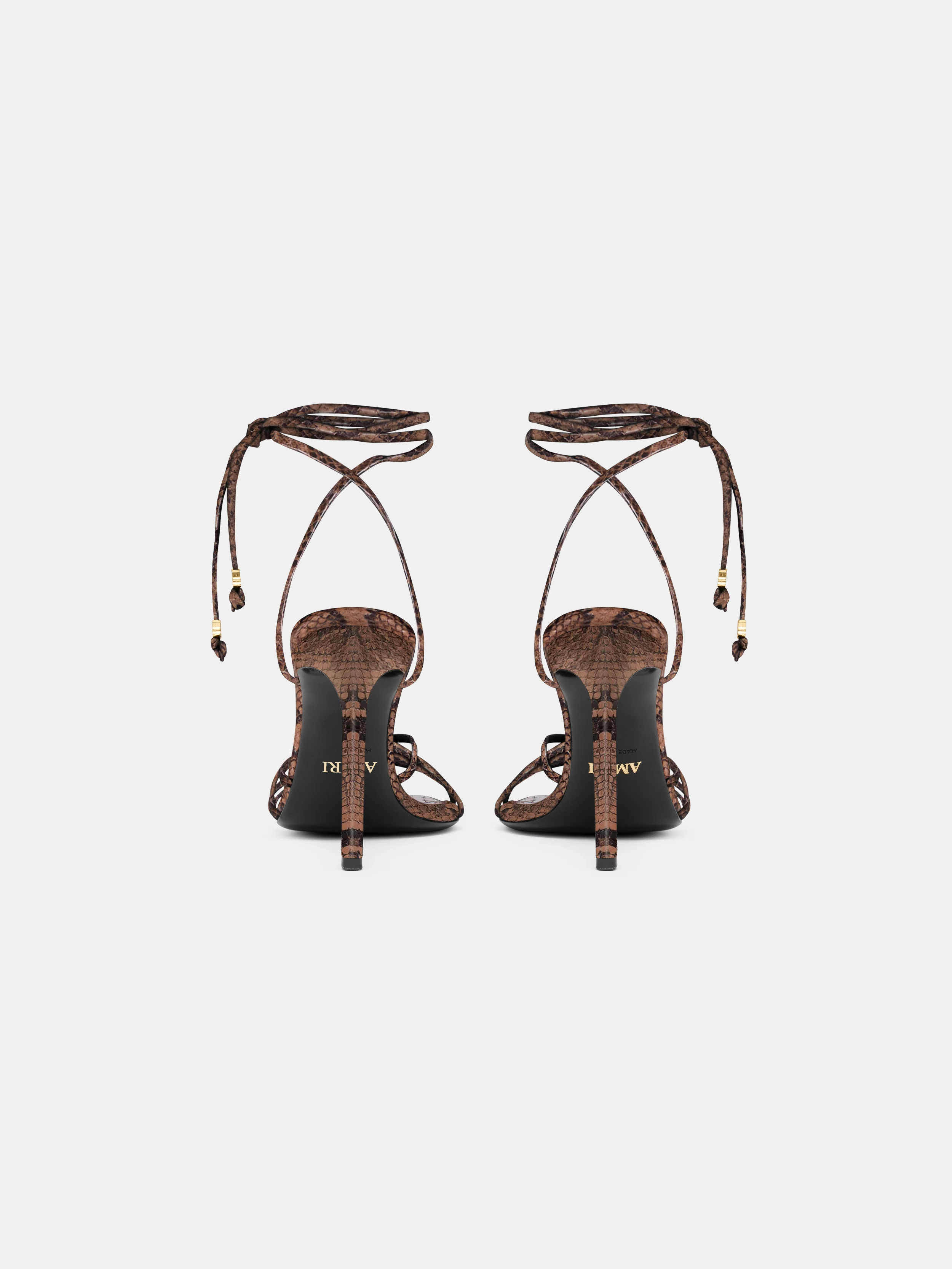 WOMEN - WOMEN'S SNAKE MA HEELED SANDAL - Brown