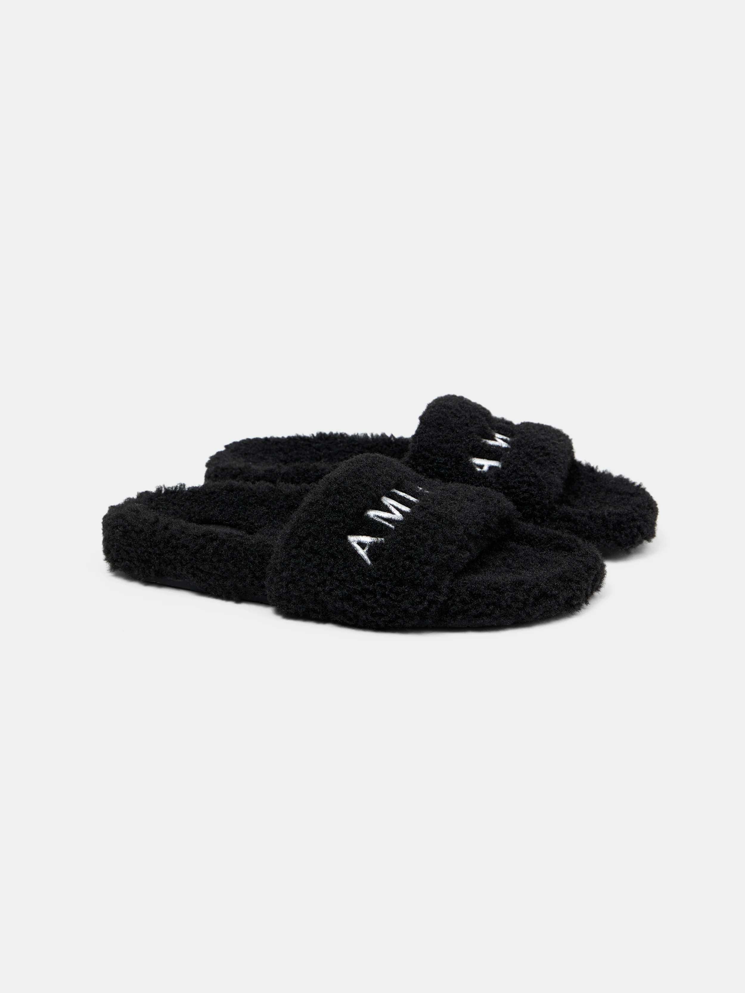 WOMEN - WOMEN'S AMIRI SHEARLING SLIDE - Black