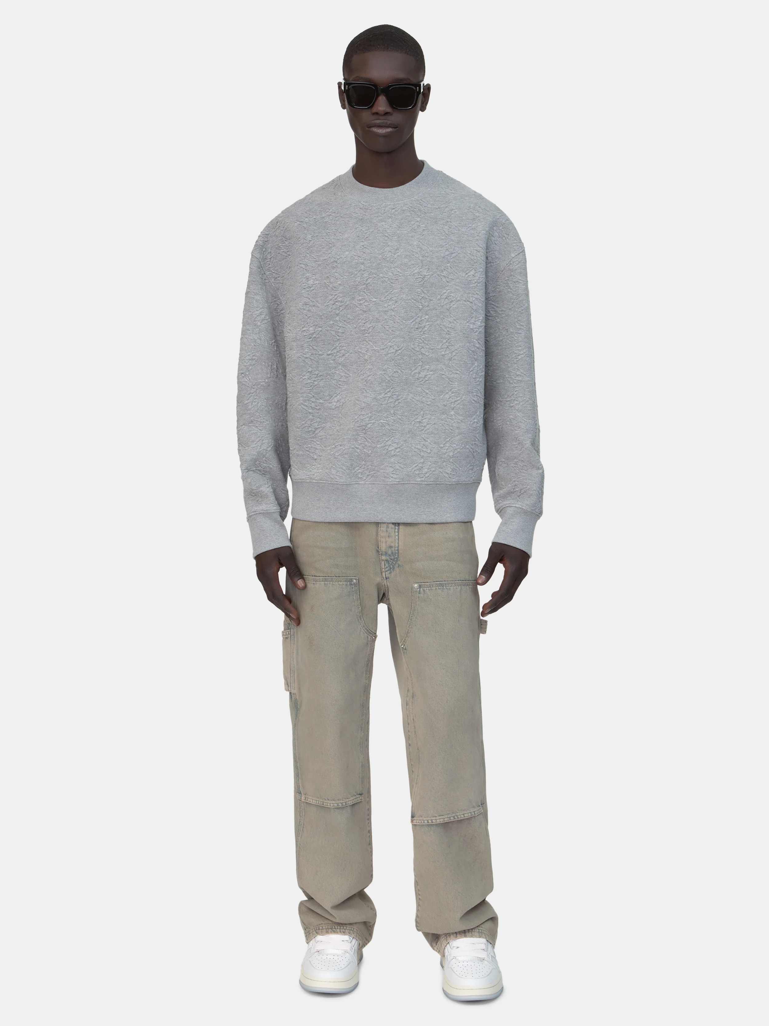 MA QUAD OVERSIZED CREW - STONE