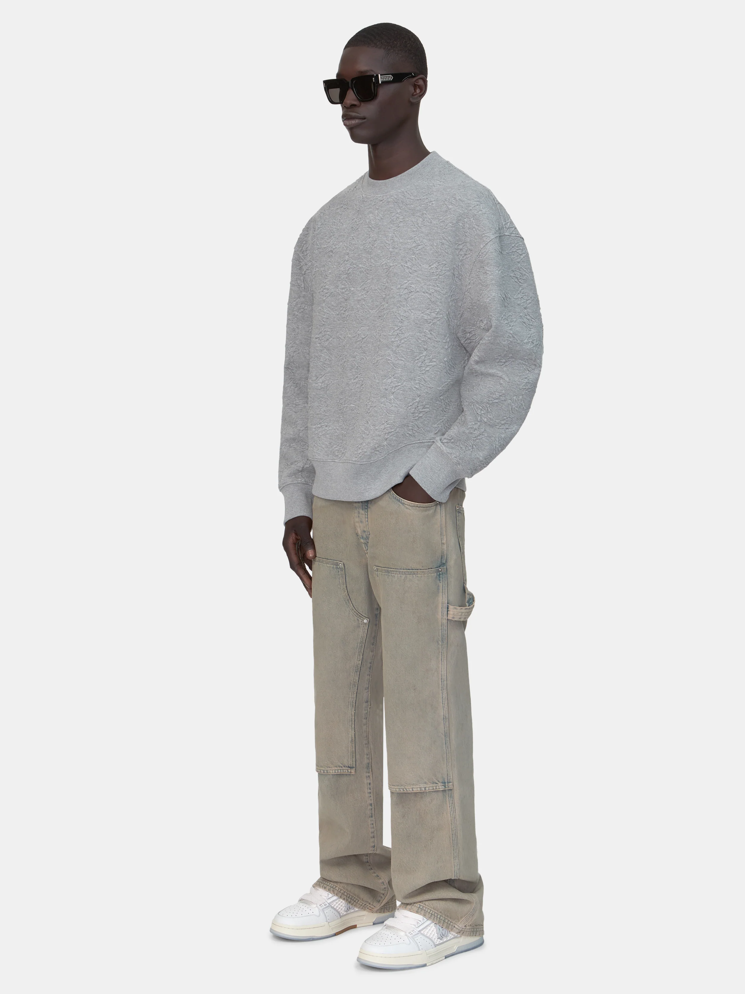 MA QUAD OVERSIZED CREW - STONE