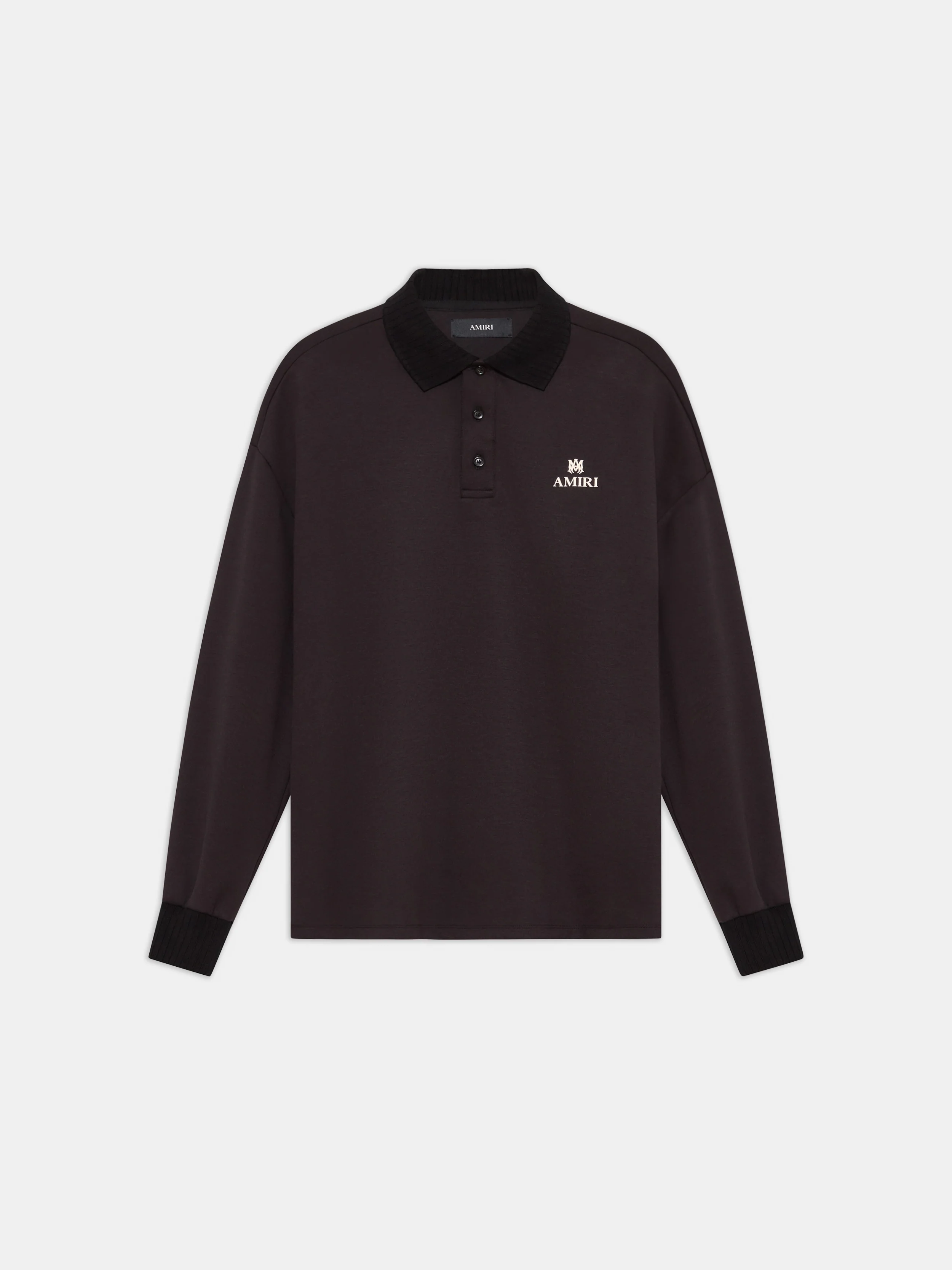 7288-ma-oversized-long-sleeve-polo-black-1.webp MA OVERSIZED LONG SLEEVE POLO - Black