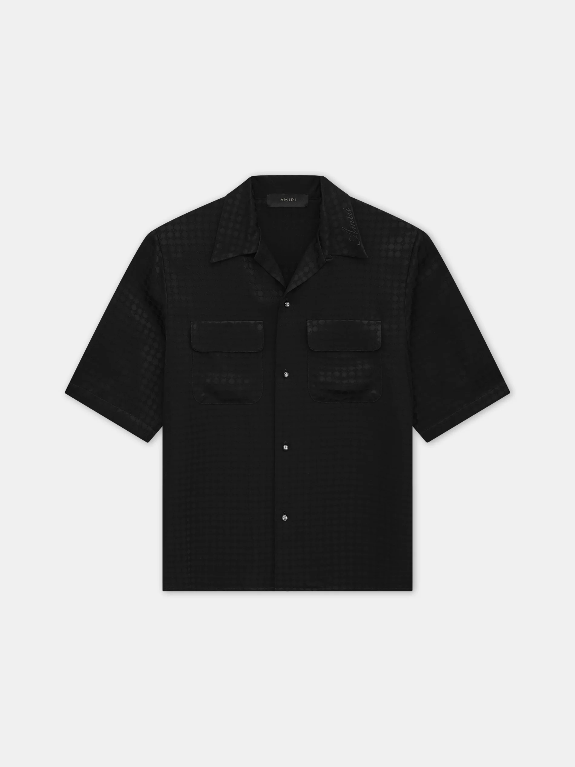 7417-ma-quad-jacquard-camp-shirt-black-1.webp MA QUAD JACQUARD CAMP SHIRT - Black