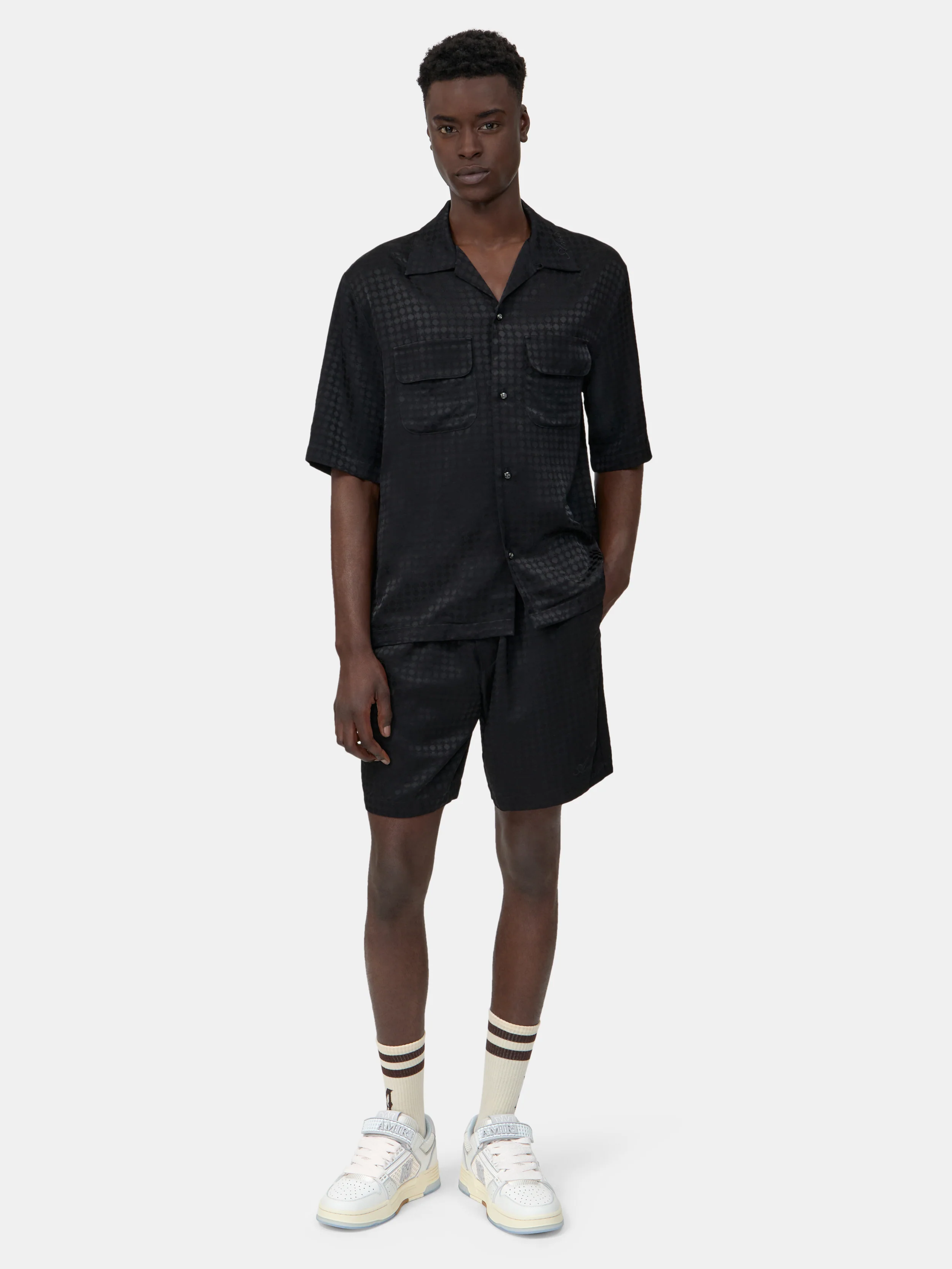 7417-ma-quad-jacquard-camp-shirt-black-2.webp MA QUAD JACQUARD CAMP SHIRT - Black