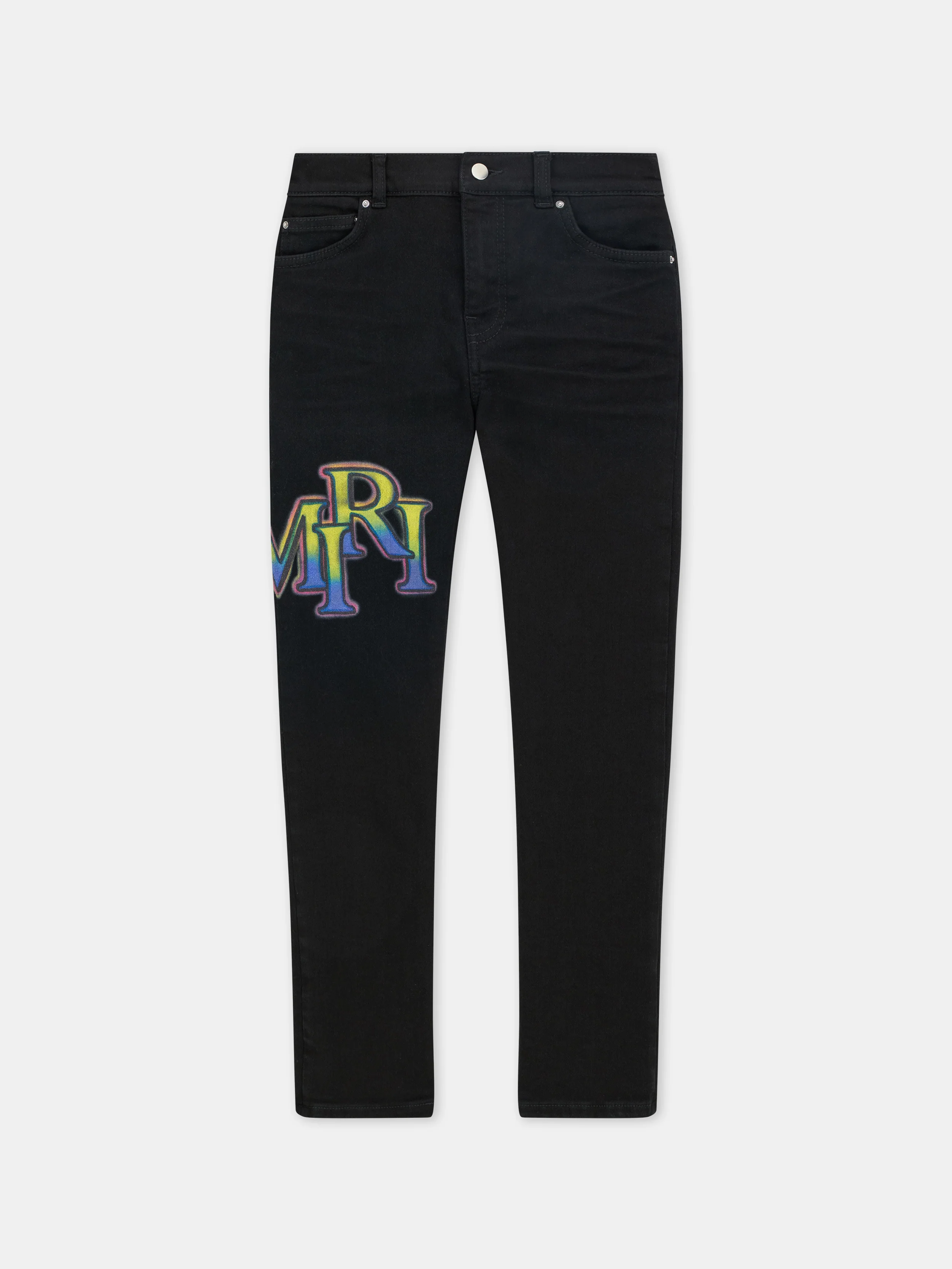 KIDS - KIDS' AMIRI STAGGERED JEAN - Washed Black
