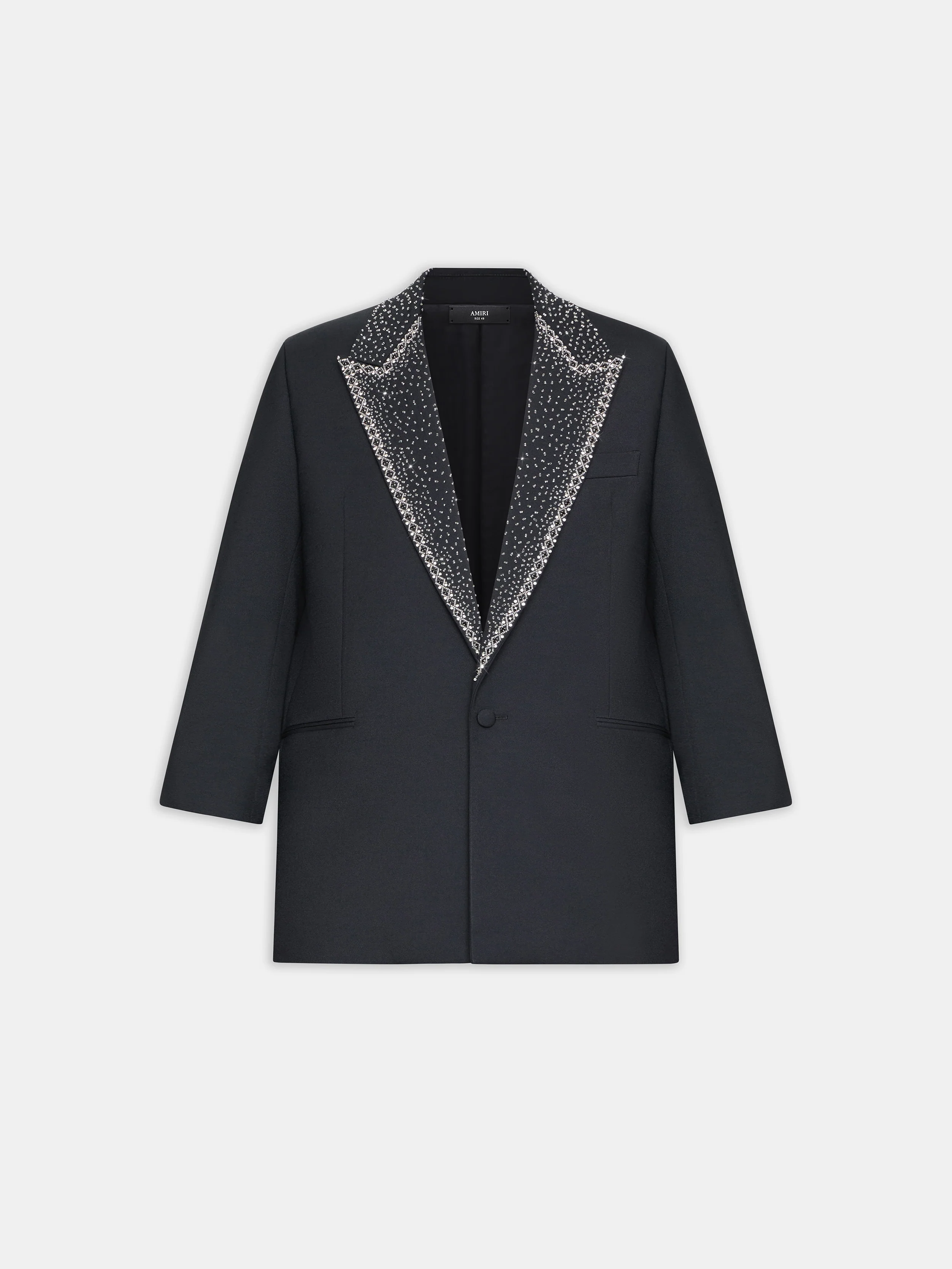 7657-embellished-lapel-single-breasted-blazer-black-1.webp EMBELLISHED LAPEL SINGLE-BREASTED BLAZER - BLACK