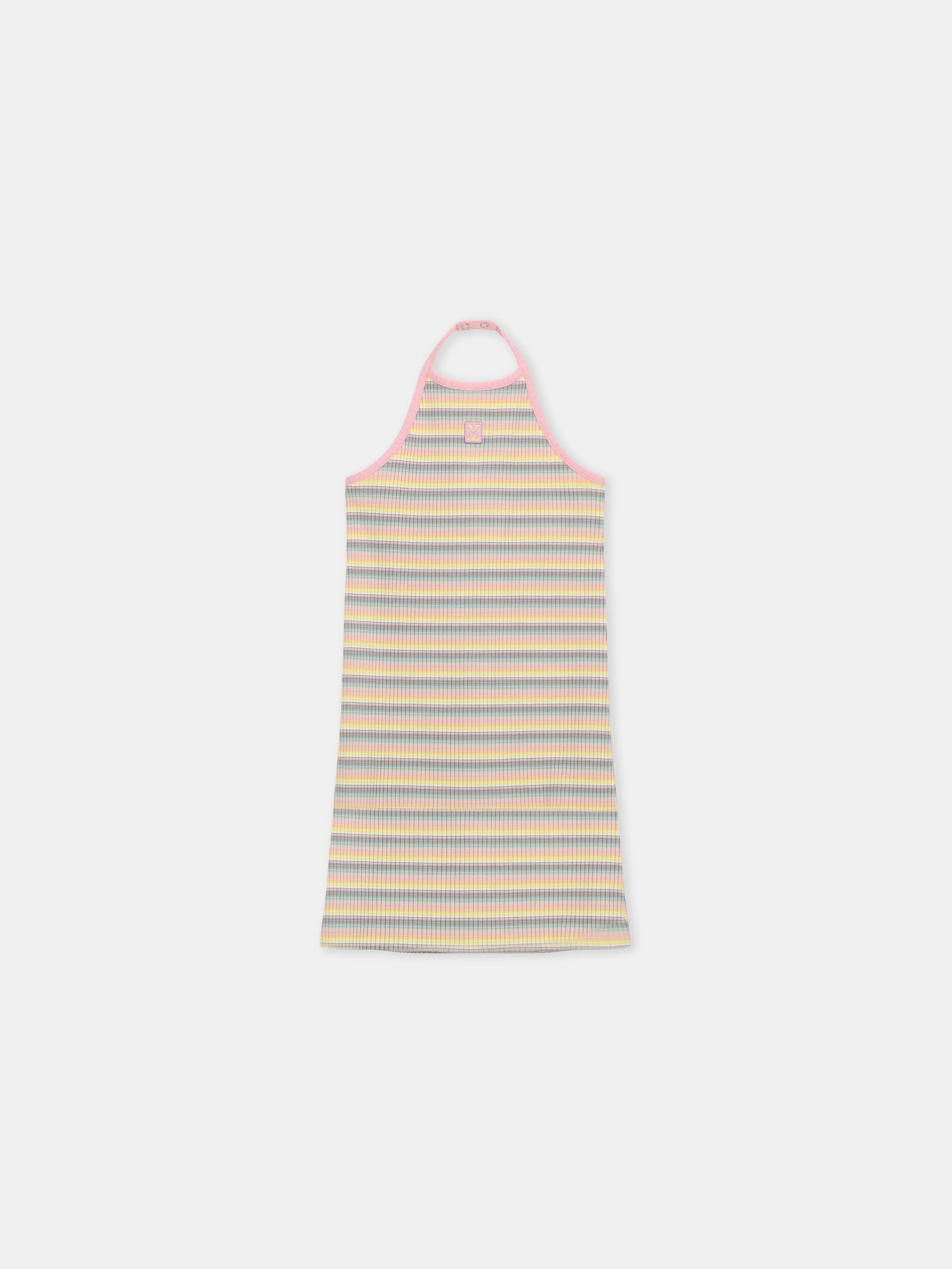 KIDS - KIDS' MA STRIPE HALTER DRESS - Multi