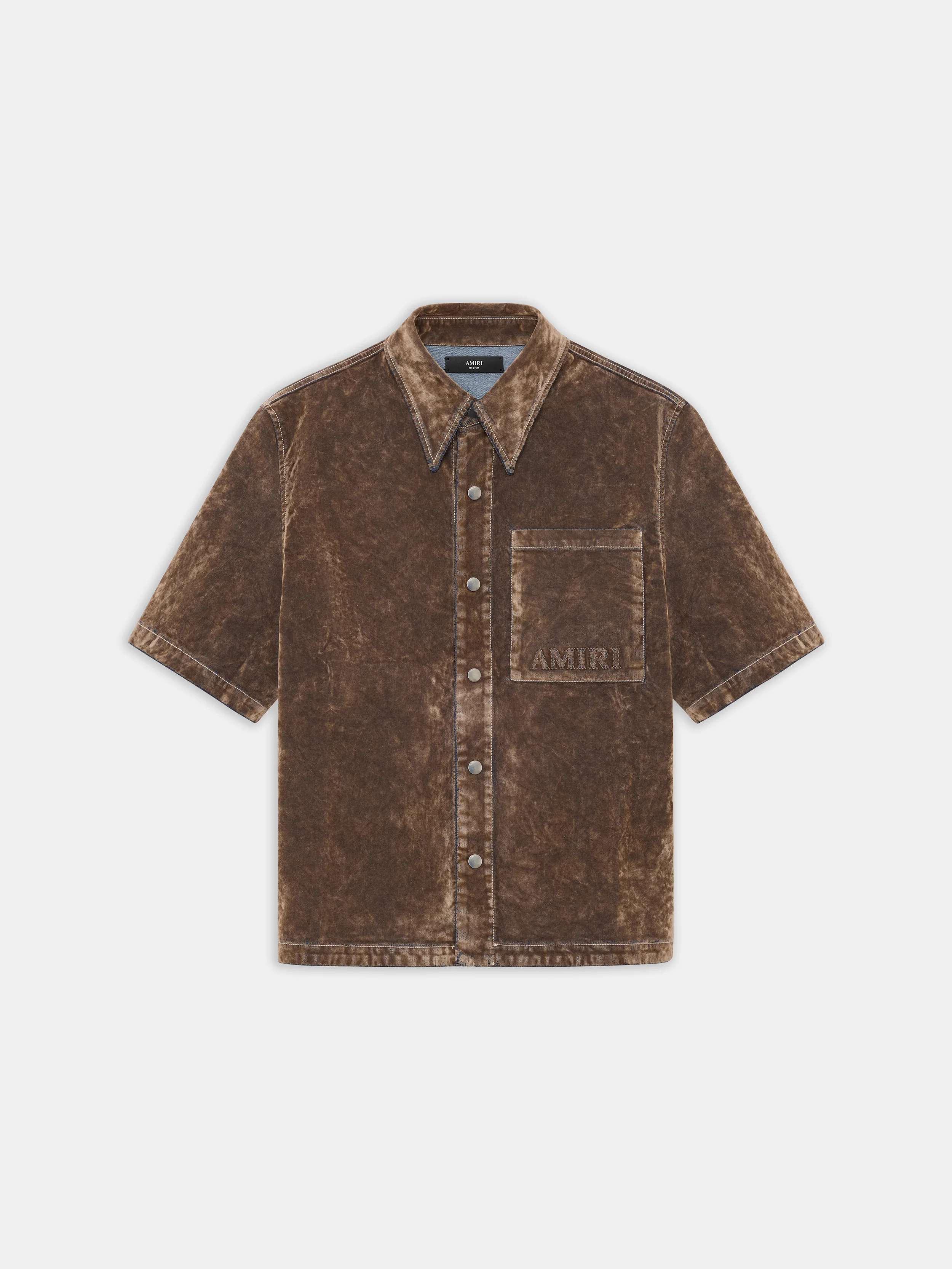 VELVET CAMP SHIRT - TAN