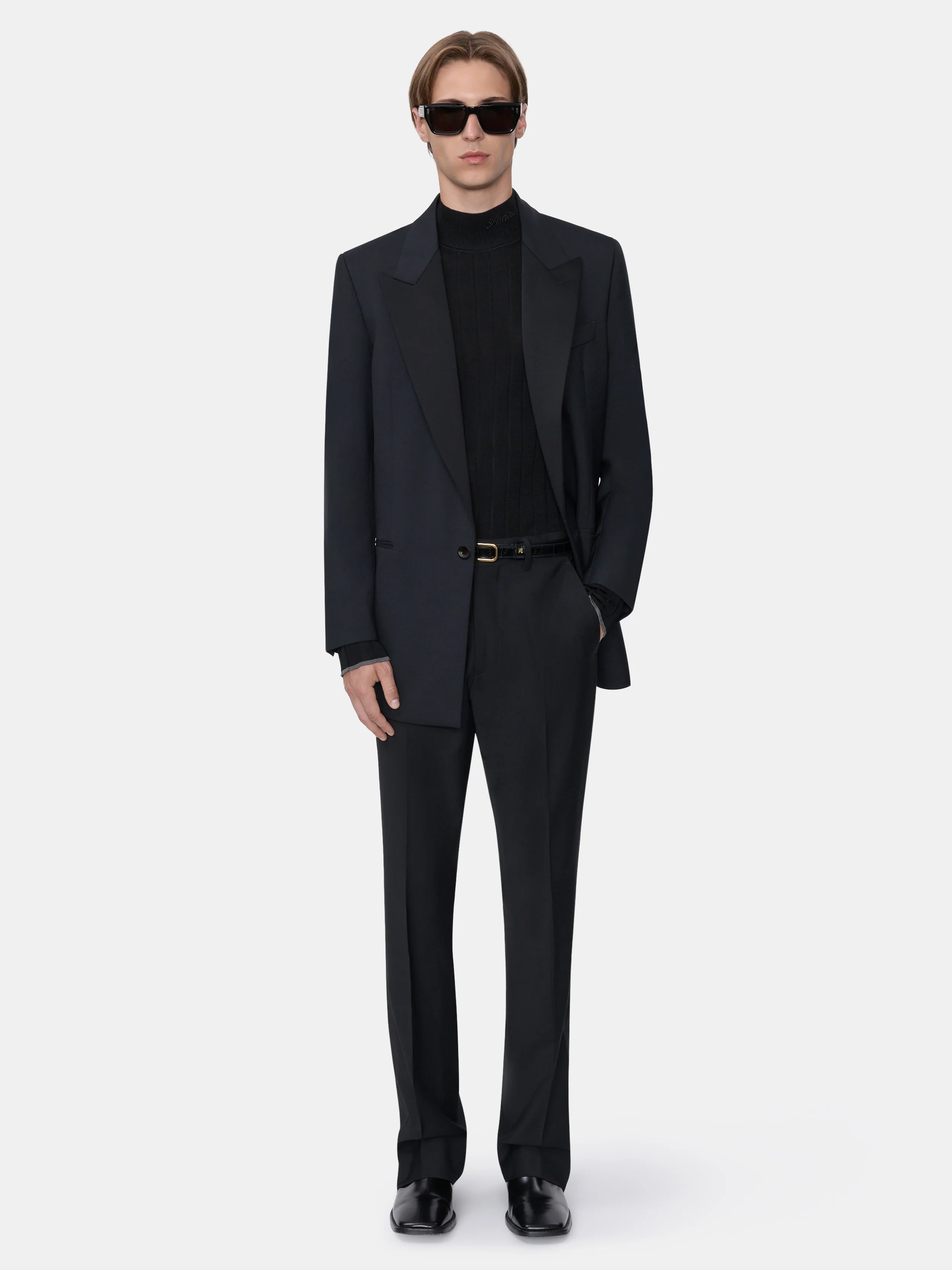TAILORED BOOT CUT PANT - BLACK