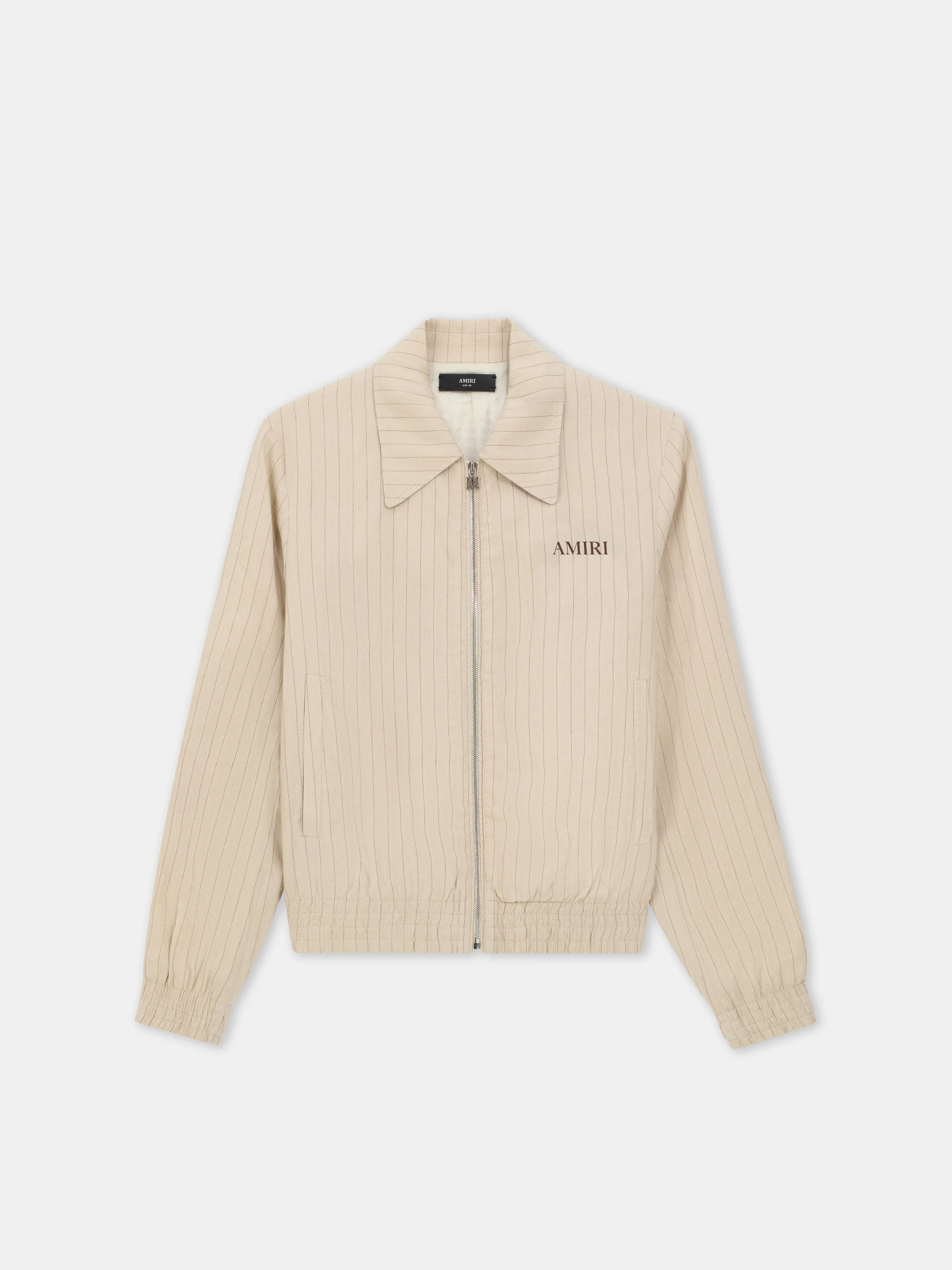 STRIPED BLOUSON - Alabaster