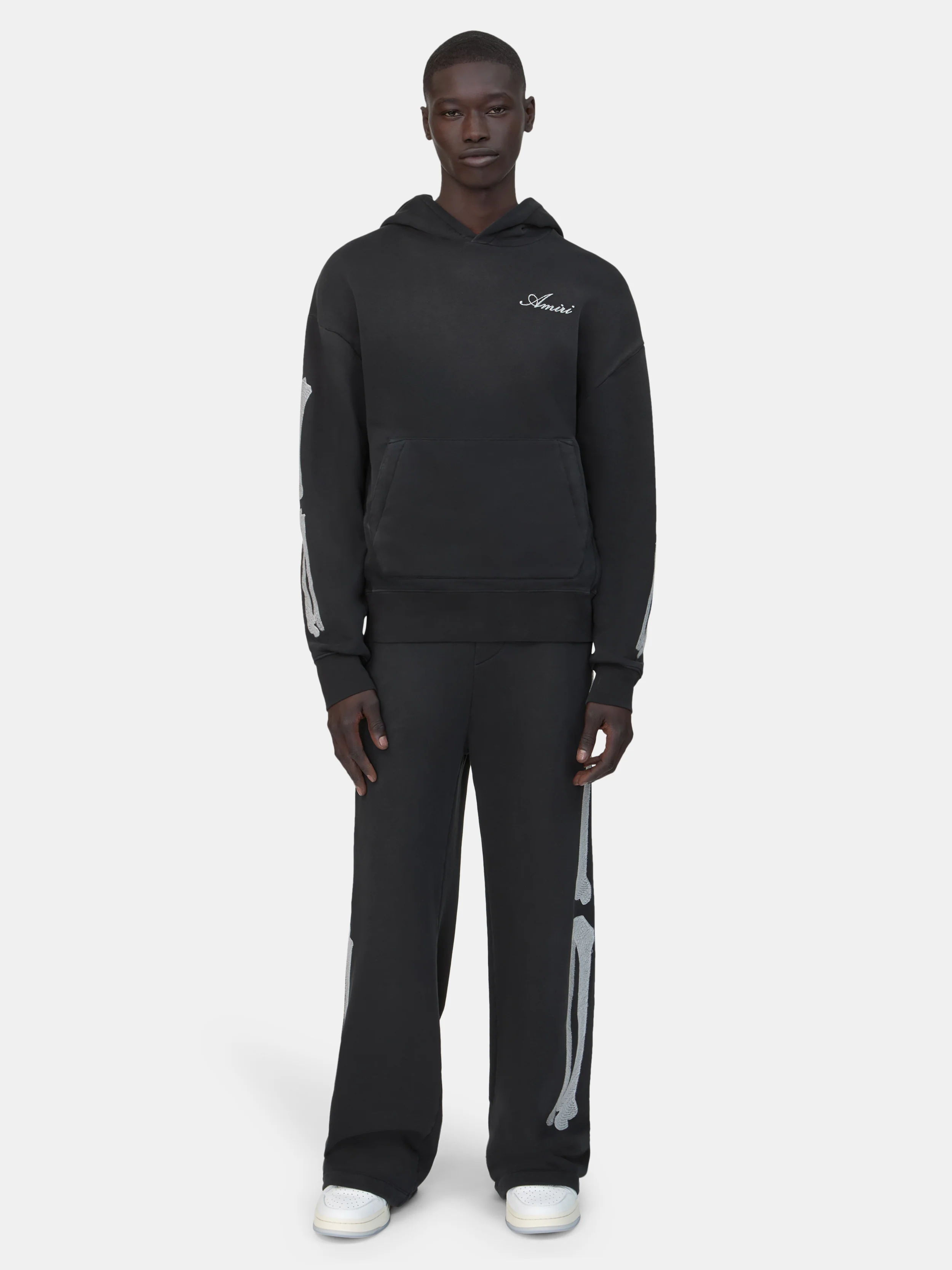 BONES OVERSIZED HOODIE - Black