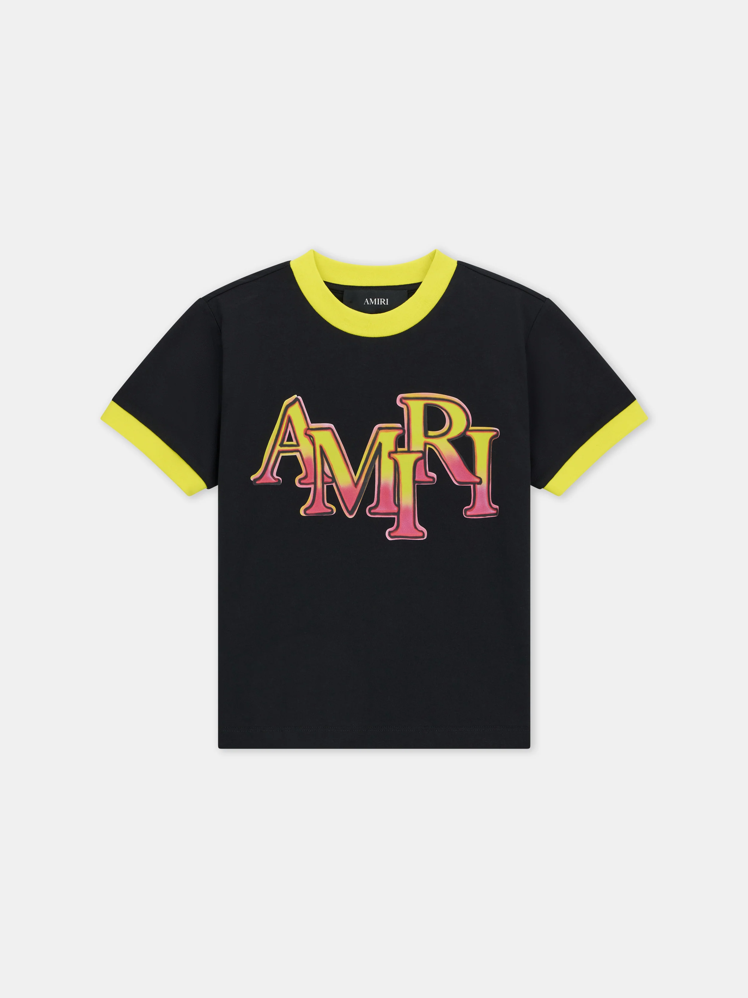 KIDS - KIDS' AMIRI STAGGERED RINGER TEE - Black