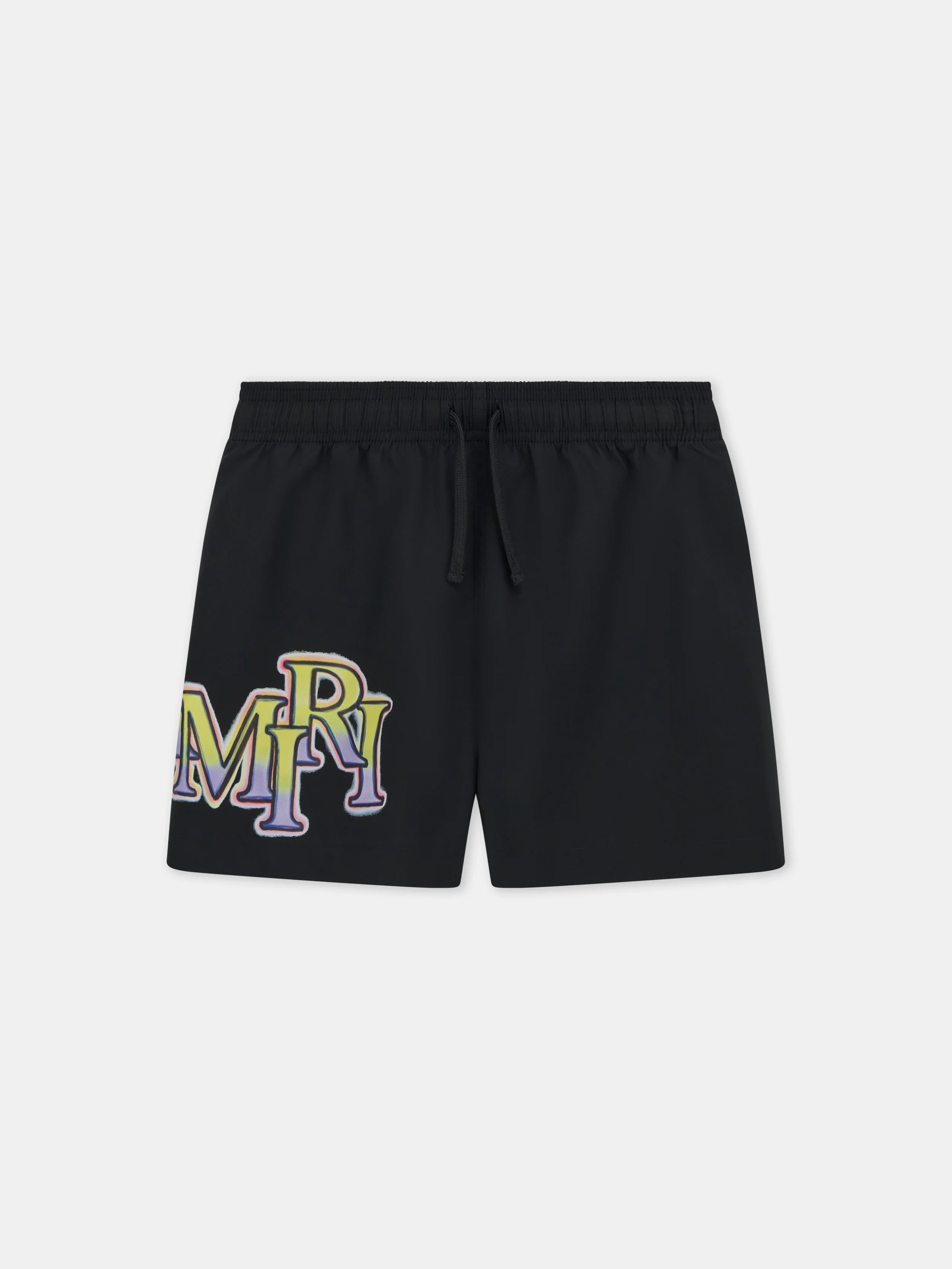 KIDS - KIDS' STAGGERED SWIM SHORT - Black