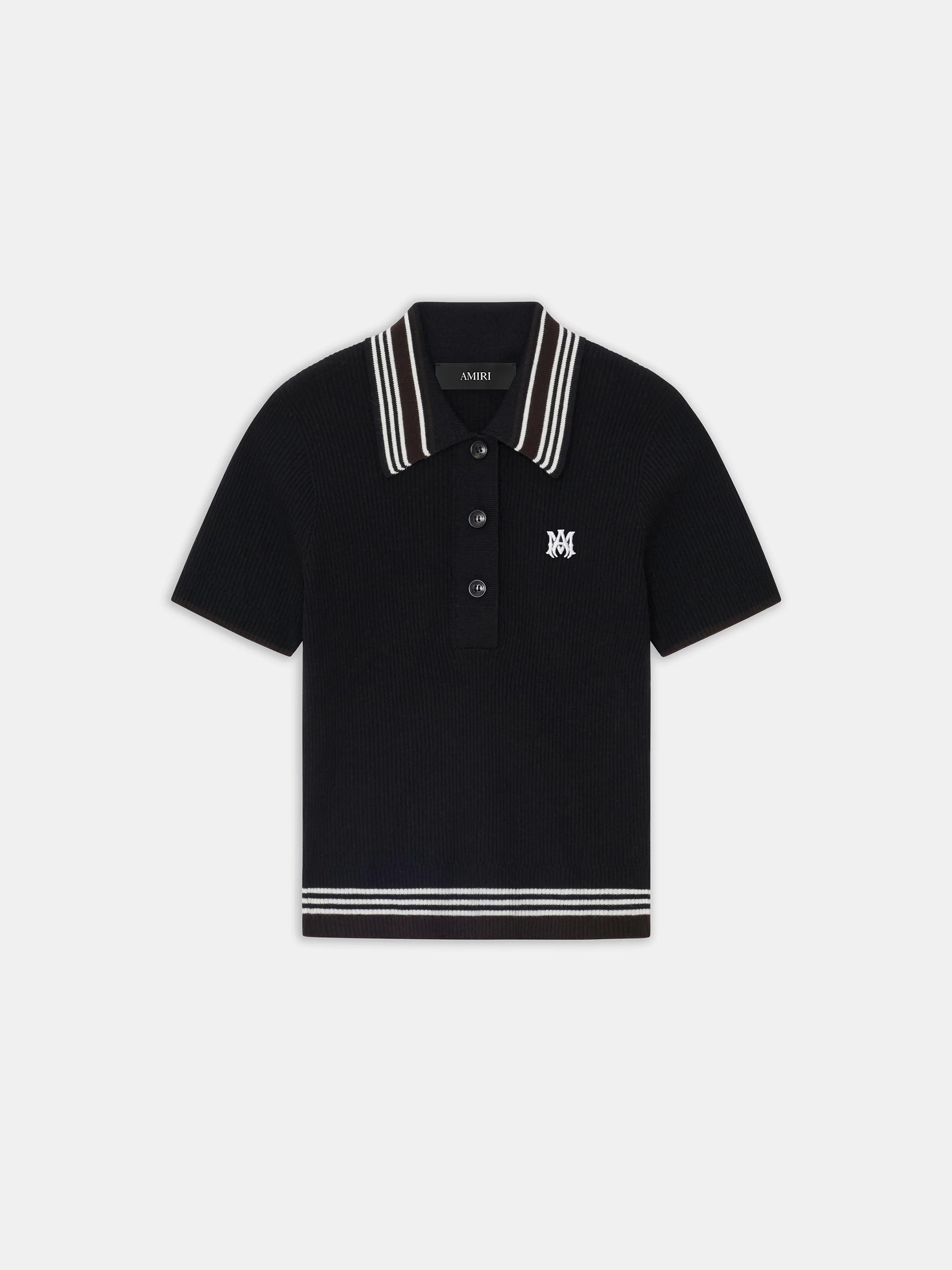 WOMEN - WOMEN'S MA STRIPE POLO - Black