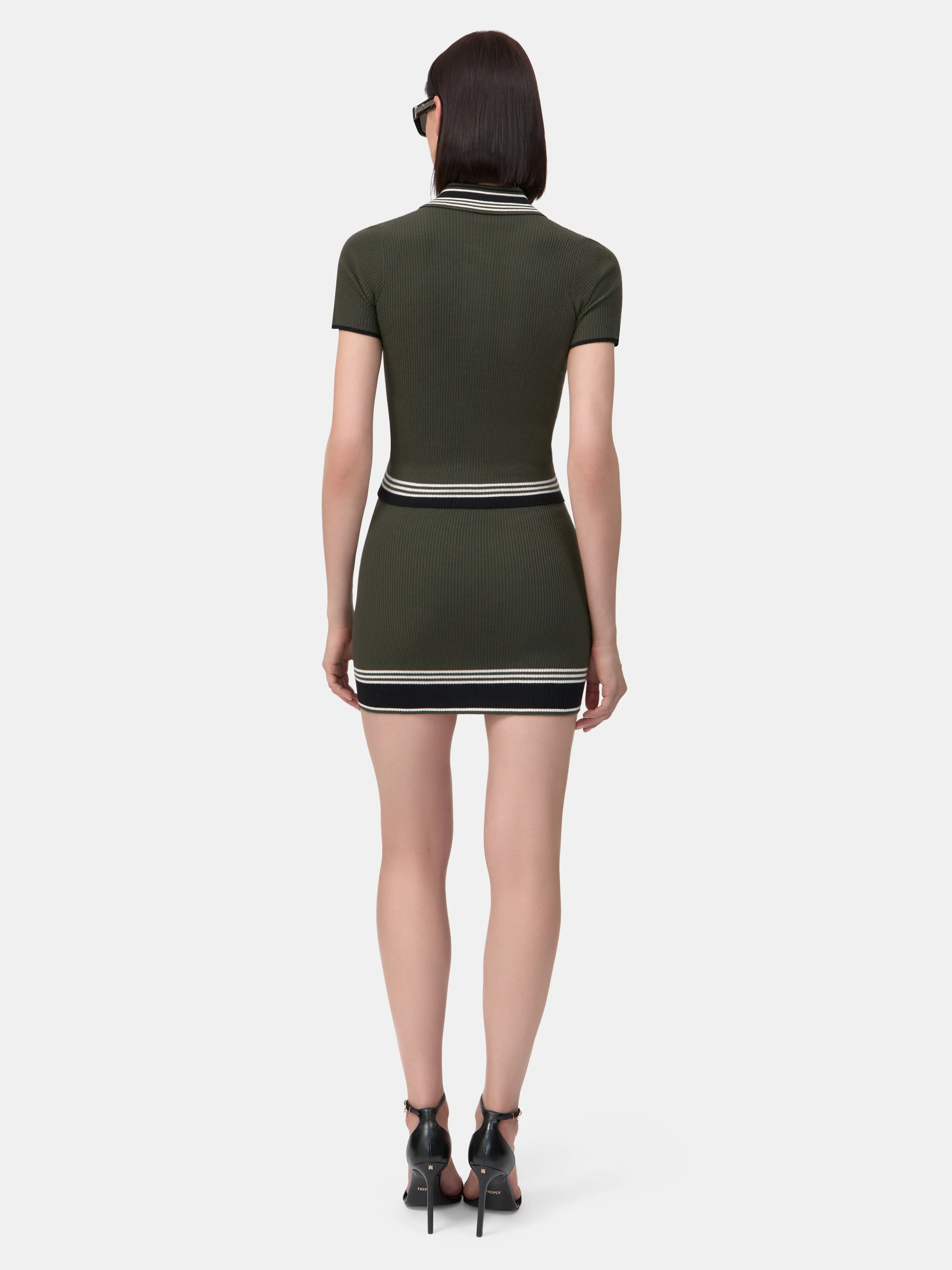 WOMEN - WOMEN'S MA STRIPE POLO - Dark Sage